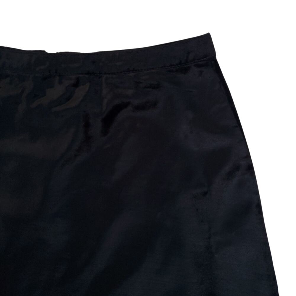 Free People Funkytown Black Velvet A line Mini Skirt Zip Front Sz 12 NWT - Picture 10 of 16